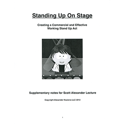 (image for) Standing Up On Stage(Creating a Commercial and Effective Stand Up Act) by Scott Alexander - Book - Click Image to Close