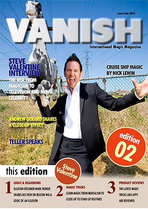 (image for) VANISH Magazine June/July 2012 - Steve Valentine eBook DOWNLOAD - Click Image to Close