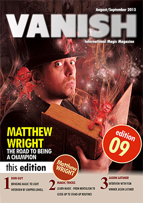 (image for) VANISH Magazine August/September 2013 - Matthew Wright eBook DOWNLOAD - Click Image to Close