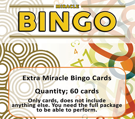 (image for) Extra Cards (60 cards) for Miracle Bingo by Doruk Ulgen - Trick - Click Image to Close