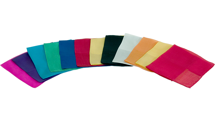 (image for) Silks 12 inch 12 Pack (Assorted) Magic by Gosh - Trick - Click Image to Close