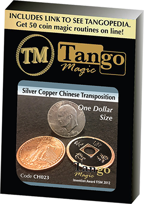 (image for) Dollar Size Silver Copper Chinese Transposition (CH023) by Tango Magic - Click Image to Close