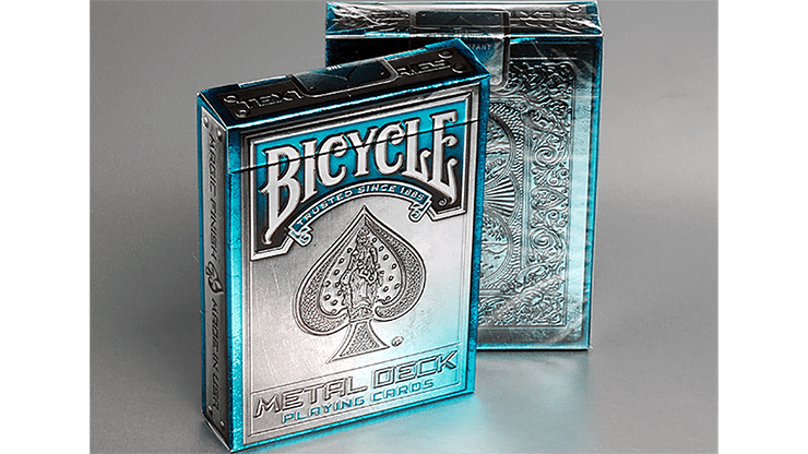 (image for) Bicycle Metal Rider Back Playing Cards (Blue) by Collectable Playing Cards - Click Image to Close