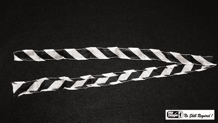 (image for) Thumb Tip Streamer Zebra 3' (Black and White) by Mr. Magic - Trick - Click Image to Close