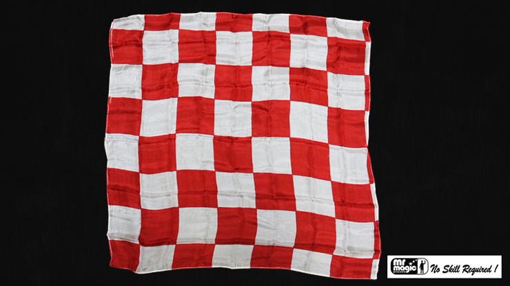 (image for) Production Hanky Chess Board Red and White (21" x 21") by Mr. Magic - Trick - Click Image to Close