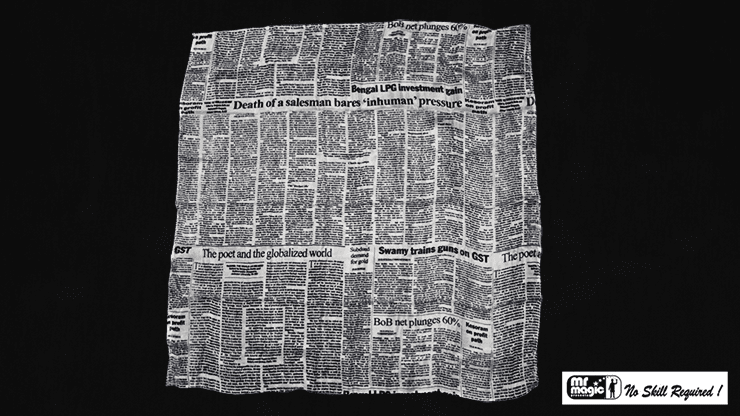 (image for) Production Hanky Newspaper Print (21 inches x 21 inches) by Mr. Magic - Trick - Click Image to Close