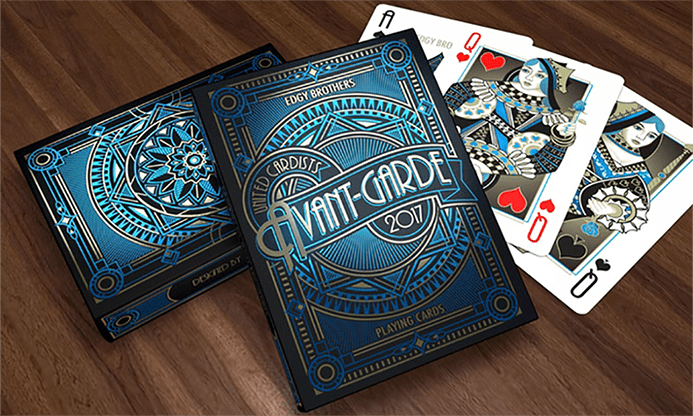 (image for) Avant-Garde United Cardists 2017 Playing Cards by Edgy Brothers (Blue) - Click Image to Close