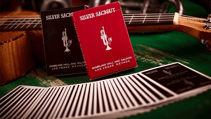 (image for) Silver Sackbut Playing Cards (Red) - Click Image to Close
