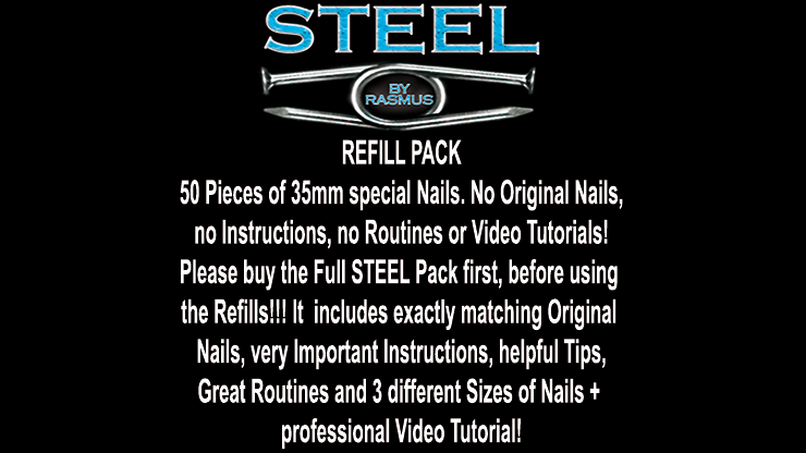 (image for) STEEL Refill Nails 50 ct. (35mm) by Rasmus - Trick - Click Image to Close