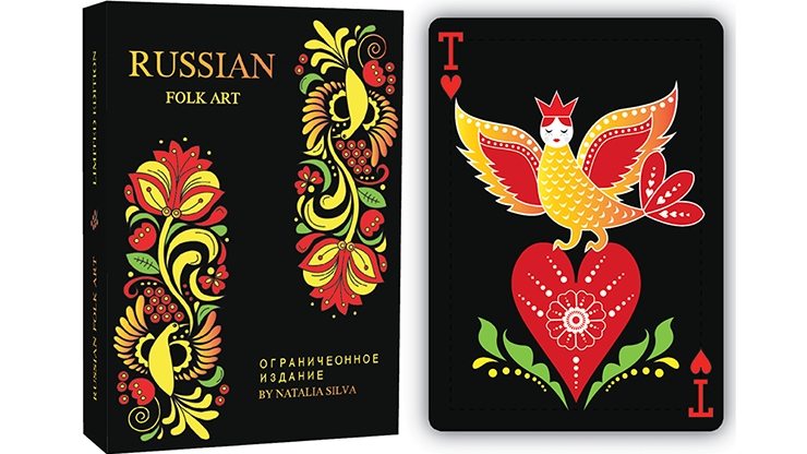 (image for) Russian Folk Art Limited Edition (Black) Printed by USPCC - Click Image to Close