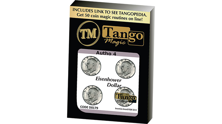 (image for) Autho 4 Eisenhower Dollar (D0179) (Gimmicks and Online Instructions) by Tango - Trick - Click Image to Close