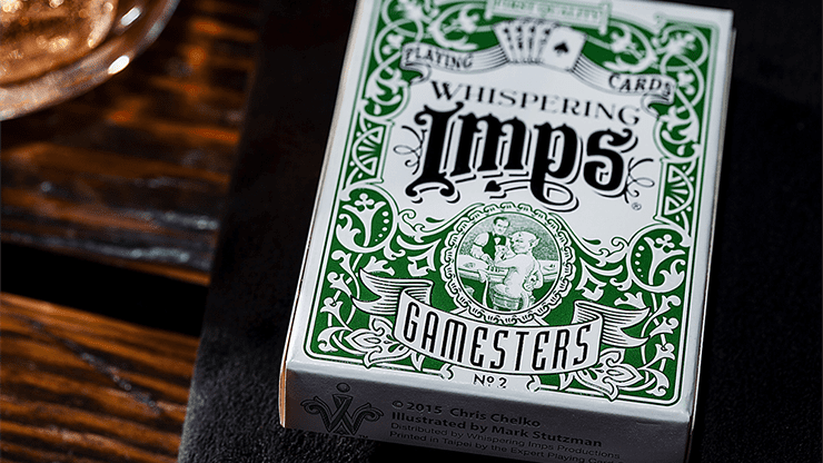 (image for) Exclusive Edition Gamesters Playing Cards (Green) by Whispering Imps - Click Image to Close