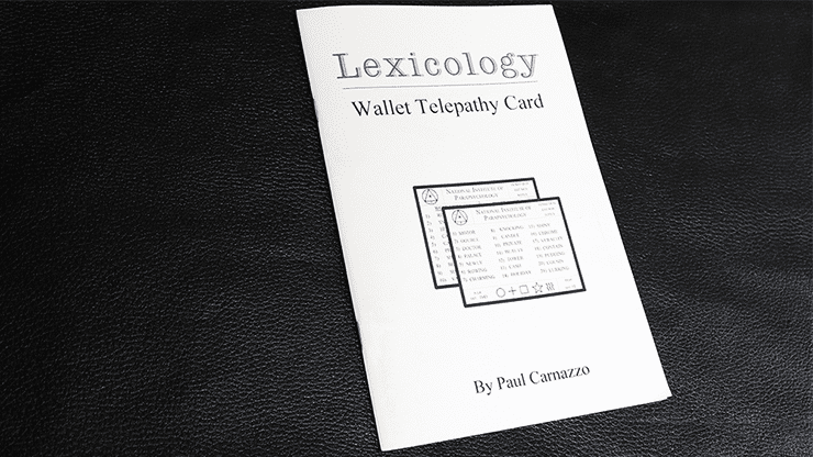 (image for) Lexicology 2.0 With Telepathy Card by Paul Carnazzo - Trick - Click Image to Close