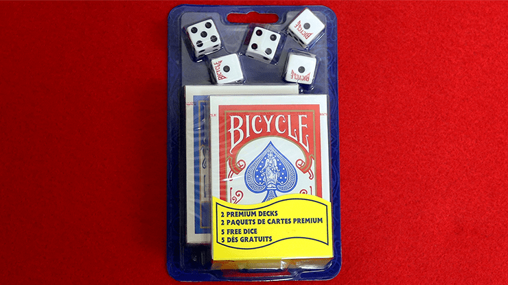 (image for) Bicycle 2 Decks Standard Poker and 5 Dice Set - Click Image to Close