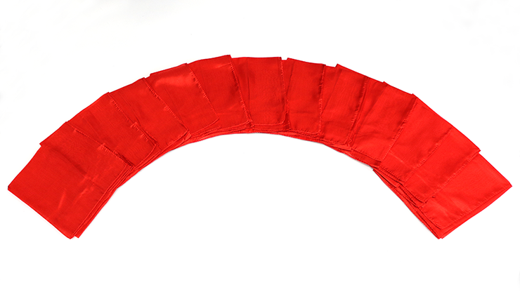 (image for) Silks 15 inch 12 Pack (Red) Magic by Gosh - Trick (12 PACK IS 1 UNIT) - Click Image to Close