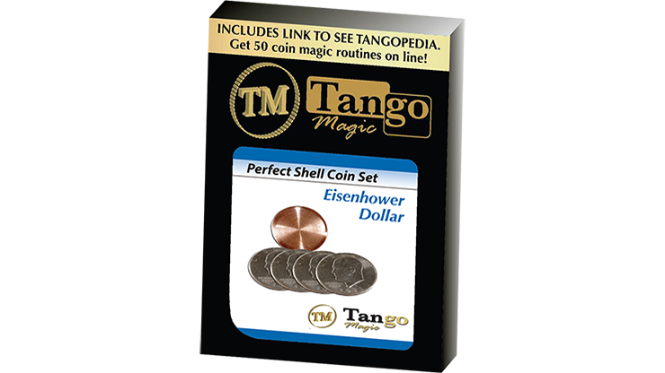 (image for) Perfect Shell Coin Set Eisenhower Dollar (Shell and 4 Coins D0202) by Tango Magic - Trick - Click Image to Close