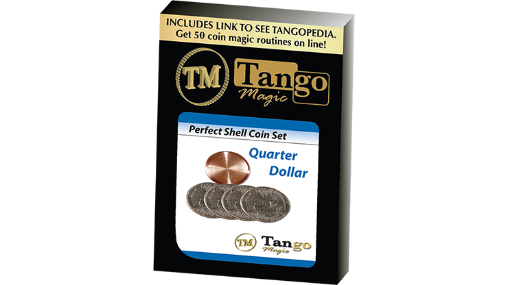 (image for) Perfect Shell Coin Set Quarter Dollar (Shell and 4 Coins D0200) by Tango Magic - Trick - Click Image to Close