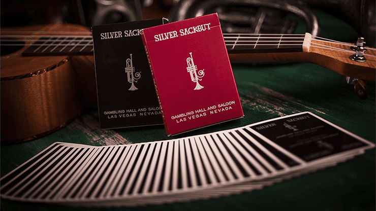 (image for) Limited Edition Silver Sackbut (Red) Playing Cards by Magic Square - Click Image to Close