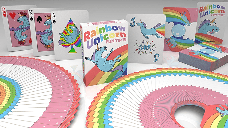 (image for) Rainbow Unicorn Fun Time! Playing Cards by Handlordz - Click Image to Close