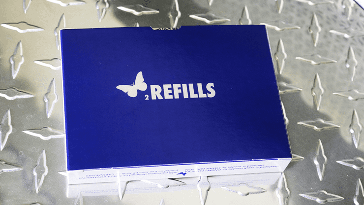 (image for) Refill Butterfly Cards Blue (2 pack) by Ondrej Psenicka - Click Image to Close