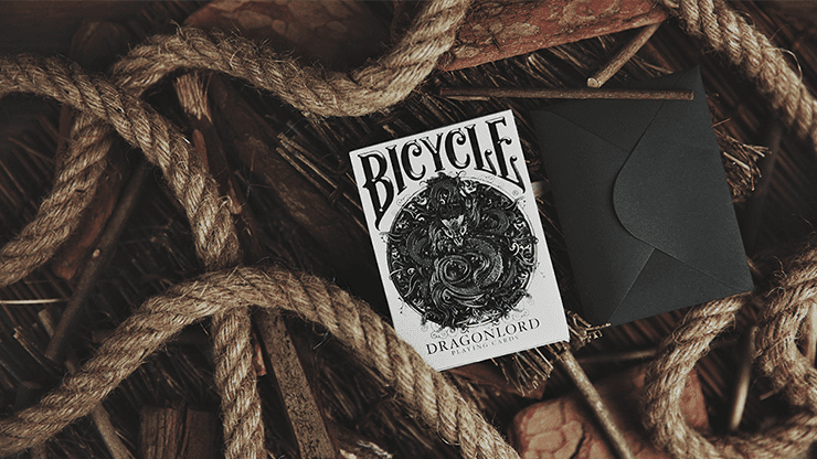 (image for) Bicycle Dragonlord White Edition Playing Cards (Includes 5 Gaff Cards) - Click Image to Close