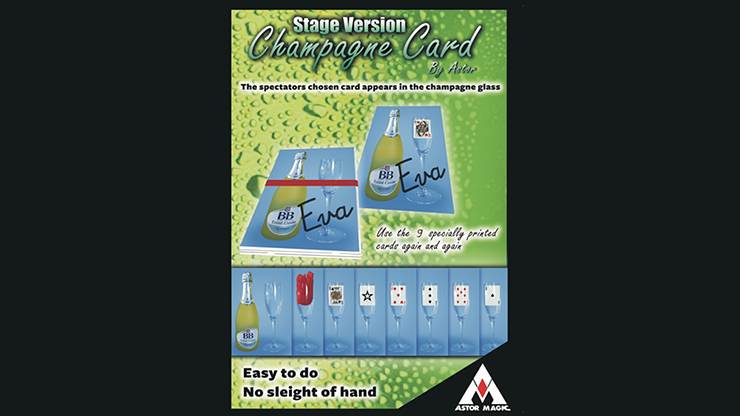 (image for) Jumbo Champagne Card (Stage) by Astor - Trick - Click Image to Close
