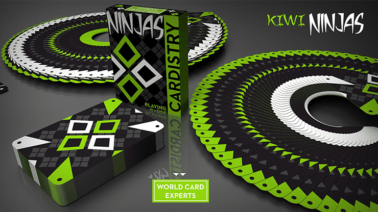 (image for) Cardistry Kiwi Ninjas (Green) Playing Cards by World Card Experts - Click Image to Close