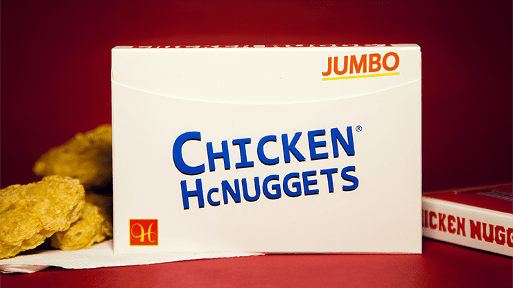 (image for) Jumbo Chicken Nugget Playing Cards - Red - Click Image to Close