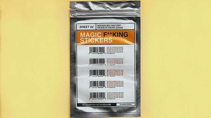 (image for) Aronson Cheat Sheet by Magic F**king Stickers - Trick - Click Image to Close