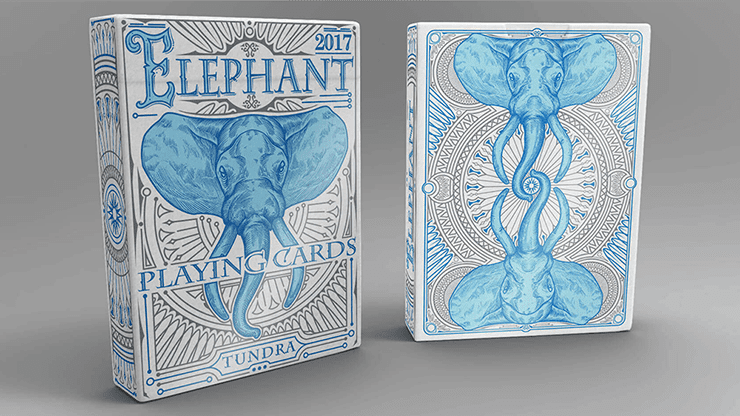(image for) Elephant Playing Cards (Tundra) - Click Image to Close