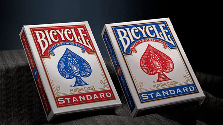 (image for) Bicycle Standard Playing Cards in Mixed Case Red/Blue(12pk)with individual hang tabs on deck by USPCC - Click Image to Close