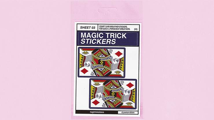 (image for) Breather Stickers (King of Diamonds) by Magic Trick Stickers - Trick - Click Image to Close