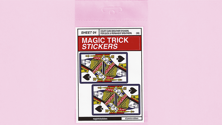 (image for) Breather Stickers (Queen of Spades) by Magic Trick Stickers - Trick - Click Image to Close
