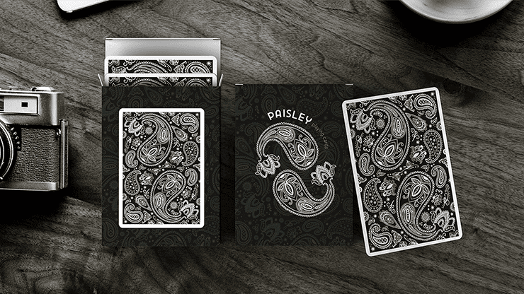 (image for) Paisley Playing Cards Workers Deck Black by Dutch Card House Company - Click Image to Close