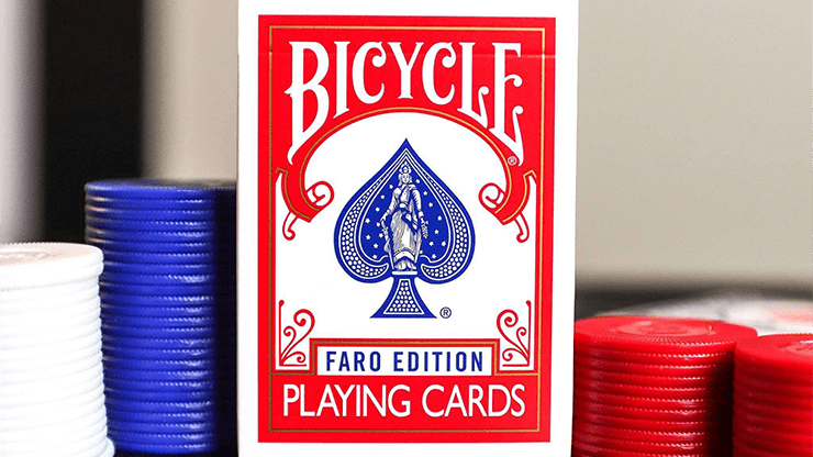 (image for) Limited Edition Gilded Bicycle Faro (Red) Playing Cards - Click Image to Close