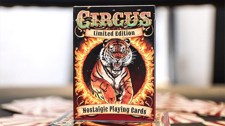 (image for) Limited Edition Circus Nostalgic Red Gilded Playing Cards - Click Image to Close