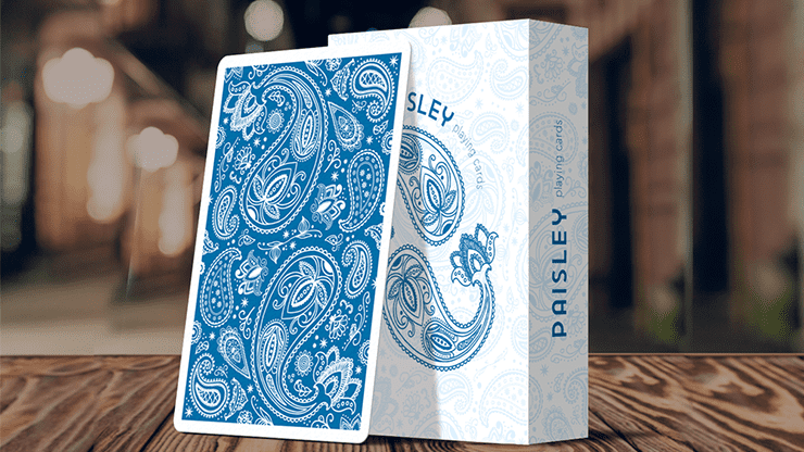 (image for) Limited Edition Paisley (French Blue) Playing Cards by Dutch Card House Company - Click Image to Close
