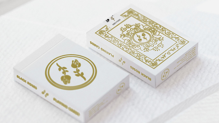(image for) Black Roses White Gold Playing Cards Limited Edition - Click Image to Close