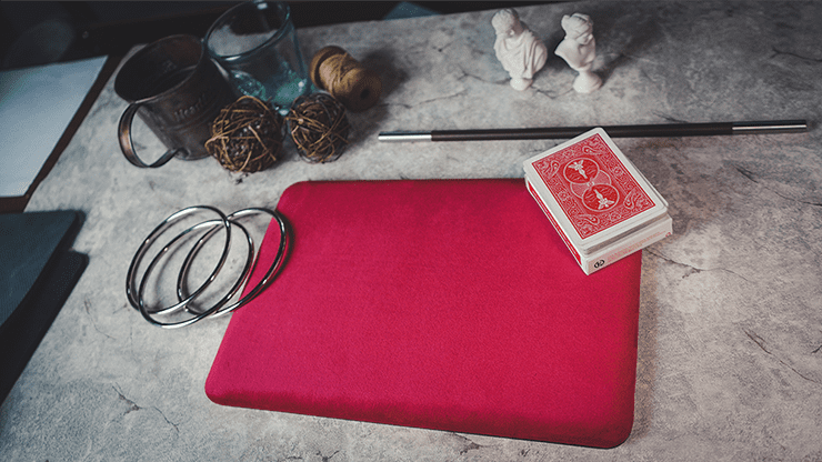 (image for) Suede Leather Mini Pad (Red) by TCC - Trick - Click Image to Close