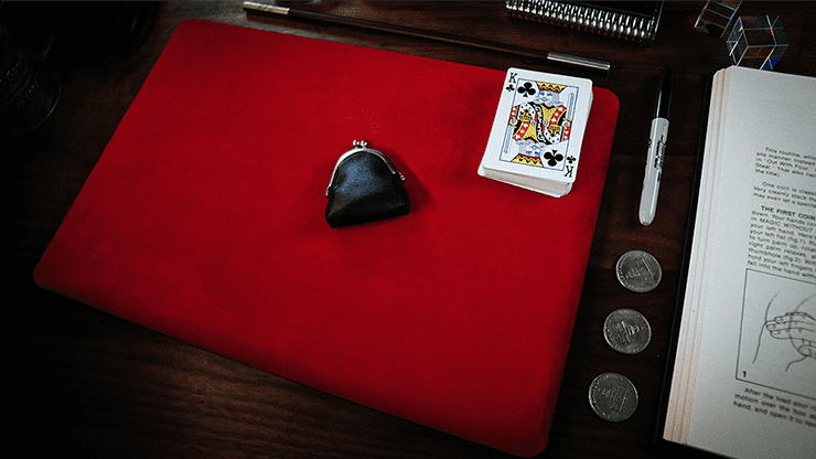 (image for) Suede Leather Medium Pad (Red) by TCC - Trick - Click Image to Close
