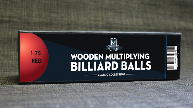 (image for) Wooden Billiard Balls (1.75" Red) by Classic Collections - Trick - Click Image to Close