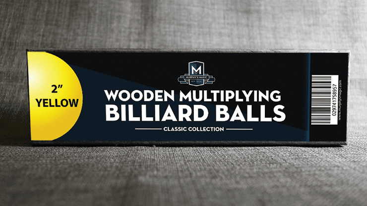 (image for) Wooden Billiard Balls (2" Yellow) by Classic Collections - Trick - Click Image to Close