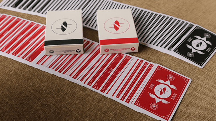 (image for) Limited Edition Wings V2 Marked Playing Cards (Red/Bridge Size) - Click Image to Close
