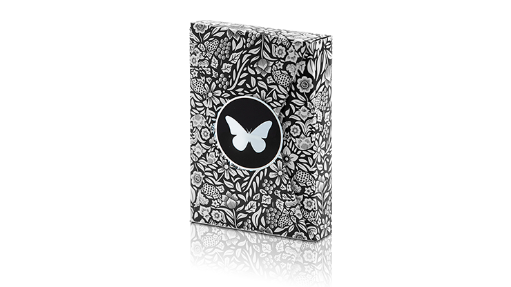(image for) Limited Edition Butterfly Playing Cards (Black and Silver) by Ondrej Psenicka - Click Image to Close