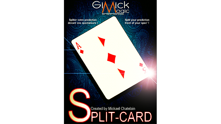 (image for) SPLIT-CARD (Red) by Mickael Chatelain - Trick - Click Image to Close