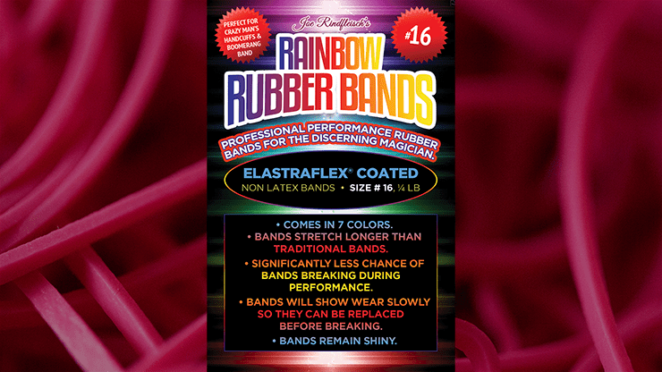 (image for) Joe Rindfleisch's SIZE 16 Rainbow Rubber Bands (Vince Mendoza - Mr. Pink) by Joe Rindfleisch - Trick - Click Image to Close