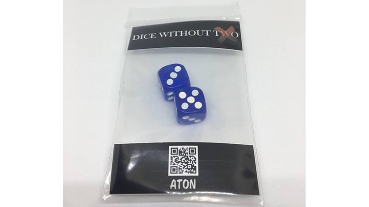 (image for) Dice Without Two CLEAR BLUE (2 Dice Set) by Nahuel Olivera Magic and Aton Games - Trick - Click Image to Close