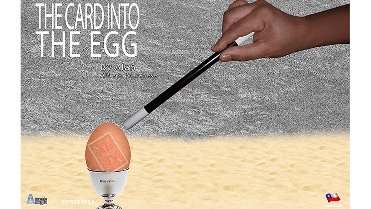 (image for) THE CARD INTO THE EGG (Gimmicks and Online Instructions) by Alan Alfredo Marchese and Aprendemagia - Click Image to Close