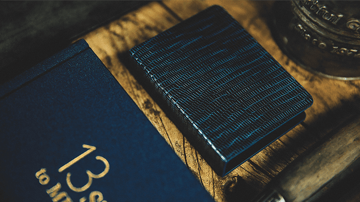 (image for) Lizard Grain Leather Clip (Black/Blue) by TCC - Click Image to Close