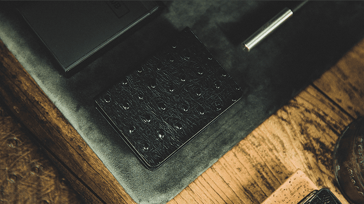 (image for) Ostrich Grain Leather Clip (Blue/Black) by TCC - Click Image to Close